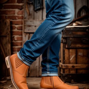 Botina de Couro Masculina